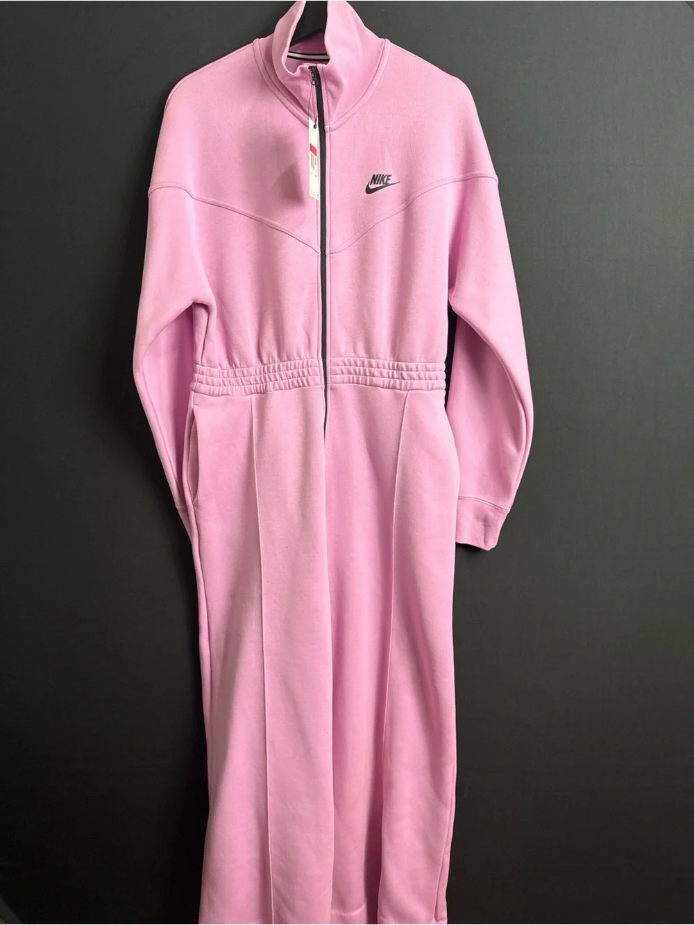 Nike Women’s Pink Full-Zip Track Jumpsuit
